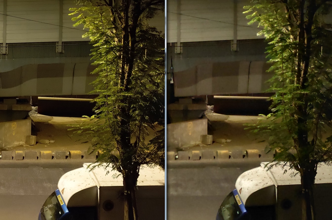 The Nokia 8.1 (Left) showcases far more detail and the images also look a lot sharper compared to the blurry output of the Poco F1 (Right). Image: tech2/Sheldon Pinto
